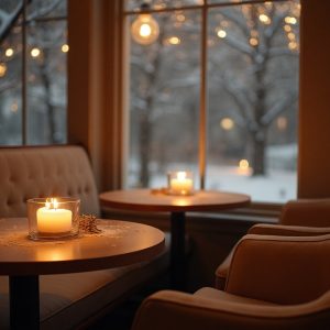 Inviting store interior with warm tones and vanilla-scented decor