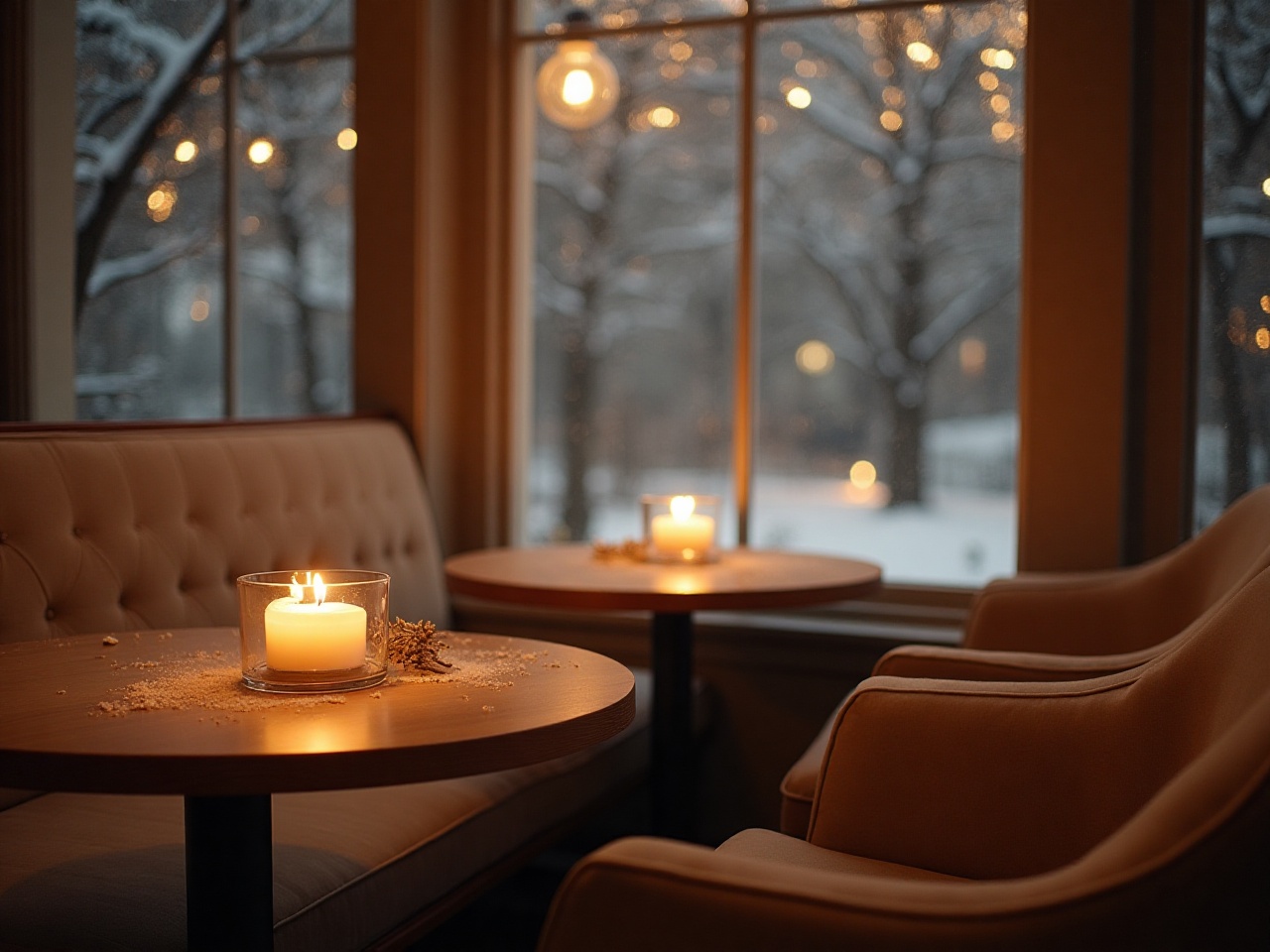 Inviting store interior with warm tones and vanilla-scented decor