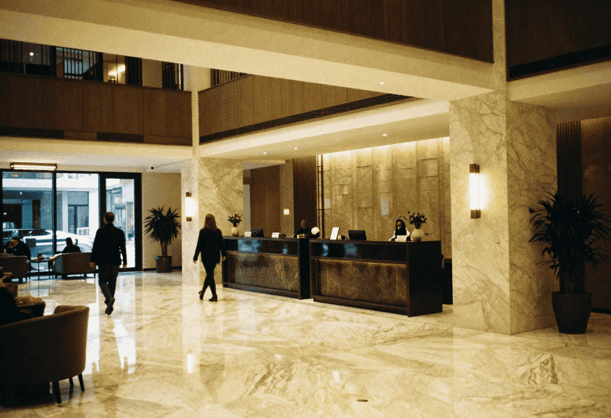 Hotel scents create a welcoming first impression in hotel lobbies supported by professional scenting solutions from Max Hygiene
