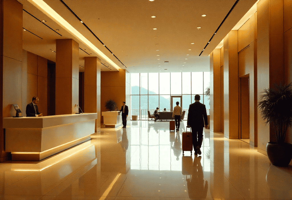 Hotel scents support a calm and welcoming check-in experience for guests with scenting services by Max Hygiene